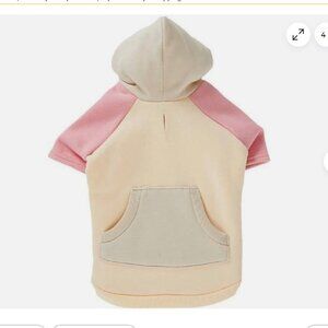 NWT Top Paw Cute Hoodie - Pink Color Block Dog Sweatshirt with Pocket - Medium